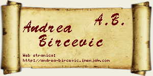 Andrea Birčević vizit kartica